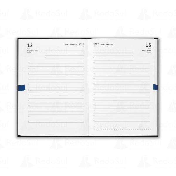 Agenda Diária personalizada 14 x 20 cm Capa em PU à base de água Agenda Diária personalizada 14 x 20 cm Capa em PU à base de água
